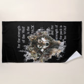 Wolf en Pack Citaat - Dierlijk Collectie Strandlaken (Voorkant)