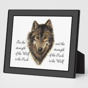 Wolf en Pack Quote Fotoplaat