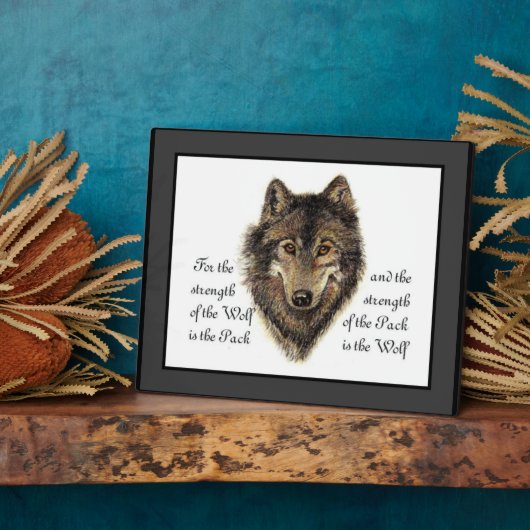 Wolf en Pack Quote Fotoplaat (Zijkant)