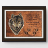 Wolf en Pack Quote Fotoplaat (Voorkant)