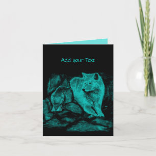 Wolf en Raven in de nacht