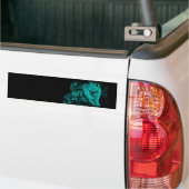 Wolf en Raven in de nacht Bumpersticker (Op Truck)