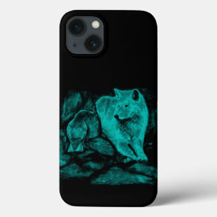 Wolf en Raven in de nacht Case-Mate iPhone Case