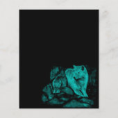 Wolf en Raven in de nacht Flyer (Achterkant)