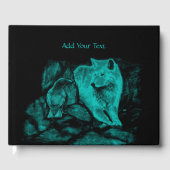 Wolf en Raven in de nacht Gastenboek (Voorkant)