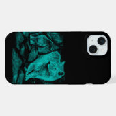 Wolf en Raven in de nacht iPhone Hoesje (Achterkant horizontaal)