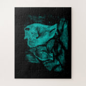 Wolf en Raven in de nacht Legpuzzel (Verticaal)