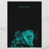 Wolf en Raven in de nacht Menu (Achterkant)