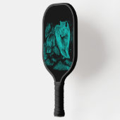Wolf en Raven in de nacht Pickleball Paddle (Links)