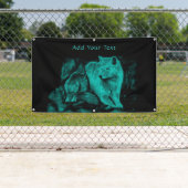 Wolf en Raven in de nacht Spandoek (Insitu)