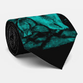 Wolf en Raven in de nacht Stropdas (Opgerold)