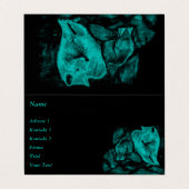 Wolf en Raven in de nacht Visitekaartje (Buitenkant ongevouwen)