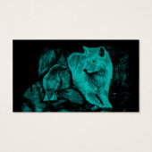 Wolf en Raven in de nacht Visitekaartjes (Achterkant)