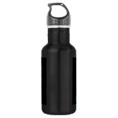 Wolf en Raven in de nacht Waterfles (Achterkant)