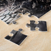 Wolf en Raven in het maanlicht Legpuzzel (Zijkant)