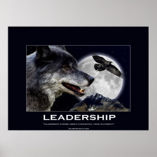 Wolf en Raven Leadership Motivatie Poster