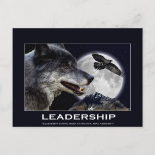 Wolf en Raven Leiderschap Motivatie Geschenken Briefkaart