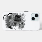 Wolf en Raven met Schedel Case-Mate iPhone Case (Achterkant (horizontaal))