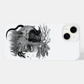 Wolf en Raven met Schedel Case-Mate iPhone Case (Achterkant (horizontaal))