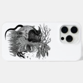 Wolf en Raven met Schedel Case-Mate iPhone Case (Achterkant (horizontaal))