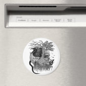 Wolf en Raven met Schedel Magneet (Insitu (Vaatwasser))