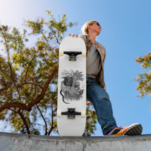 Wolf en Raven met Schedel Persoonlijk Skateboard