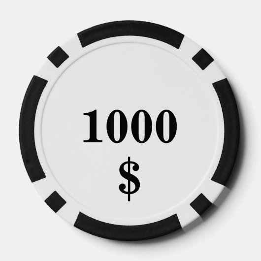 Wolf en Raven met Schedel Poker Chips (Achterkant)