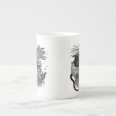 Wolf en Raven met Schedel Porselein Kop (Voorkant)