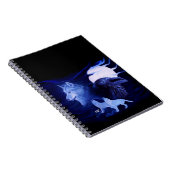 Wolf en Raven met volle maan Notitieboek (Rechterzijde)