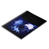 Wolf en Raven met volle maan Notitieboek (Linkerzijde)