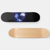 Wolf en Raven met volle maan Persoonlijk Skateboard (Horizontaal)
