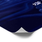 Wolf en Raven met volle maan Poster (Hoek)