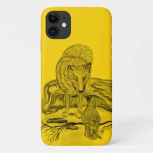 Wolf en Raven, zwart en geel Case-Mate iPhone Case