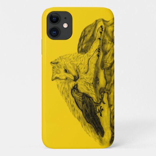 Wolf en Raven, zwart en geel Case-Mate iPhone Case (Achterkant)