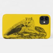 Wolf en Raven, zwart en geel Case-Mate iPhone Case (Achterkant (horizontaal))