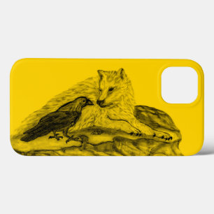 Wolf en Raven, zwart en geel Case-Mate iPhone Case