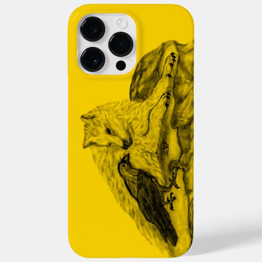 Wolf en Raven, zwart en geel Case-Mate iPhone Case (Achterkant)