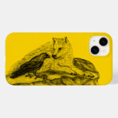 Wolf en Raven, zwart en geel Case-Mate iPhone Case (Achterkant (horizontaal))
