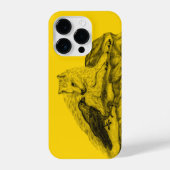 Wolf en Raven, zwart en geel iPhone Hoesje (Achterkant)