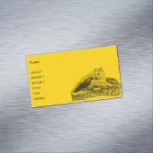 Wolf en Raven - Zwart en geel ontwerp Magnetisch Visitekaartje (Voorbeeld)