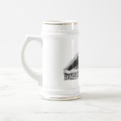 Wolf en Raven - Zwart en wit design Bierpul (Links)