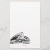Wolf en Raven - Zwart en wit design Briefpapier (Achterkant)