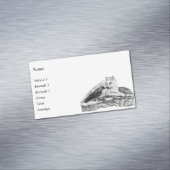Wolf en Raven - Zwart en wit design Magnetisch Visitekaartje (Voorbeeld)