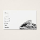 Wolf en Raven - Zwart en wit design Visitekaartje (Voorkant)