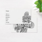 Wolf en Raven - Zwart en wit design Visitekaartje (Bureau)