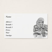 Wolf en Raven - Zwart en wit design Visitekaartje (Voorkant)