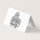 Wolf en Raven - Zwart en wit design Visitekaartje (Achterkant)