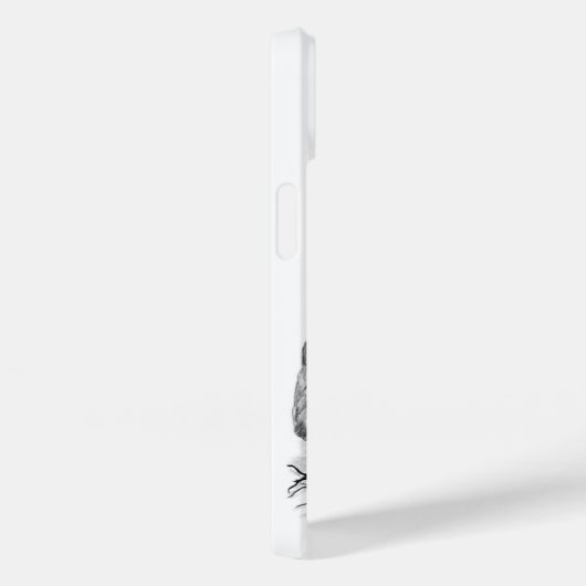 Wolf en Raven, zwart-wit Case-Mate iPhone Case (Achterkant / Rechts)