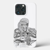 Wolf en Raven, zwart-wit Case-Mate iPhone Case (Achterkant)