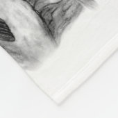 Wolf en Raven - zwart-wit design Fleece Deken (Hoek)